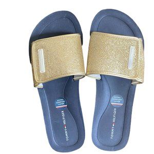 Gold Metallic Tommy Hilfiger Mysha Slip-On Flat